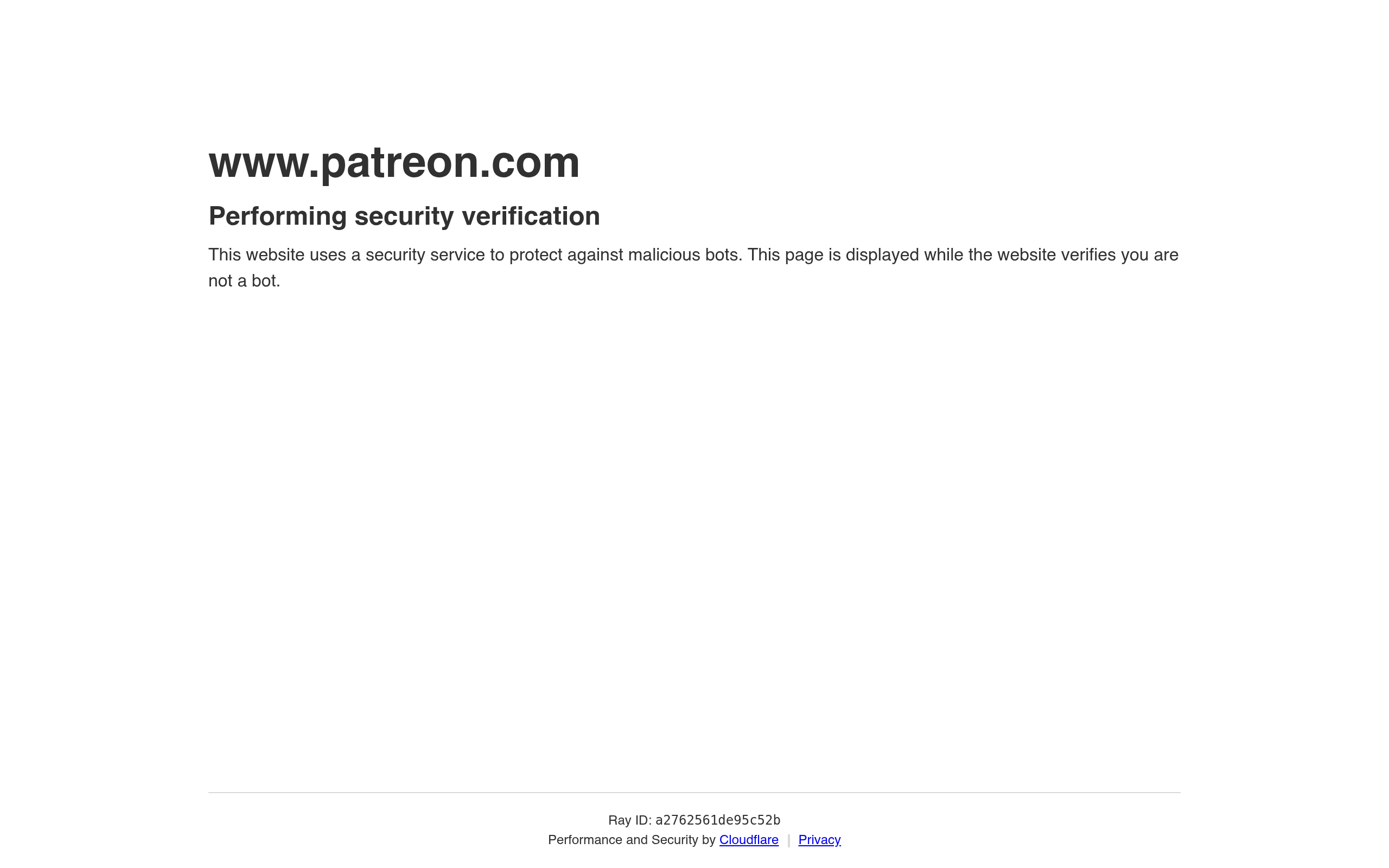 Screenshot of patreon.com