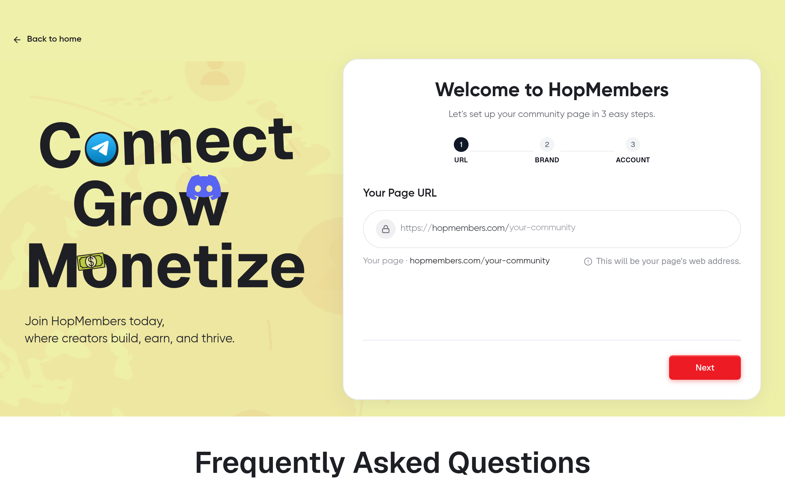 Connect Telegram membership