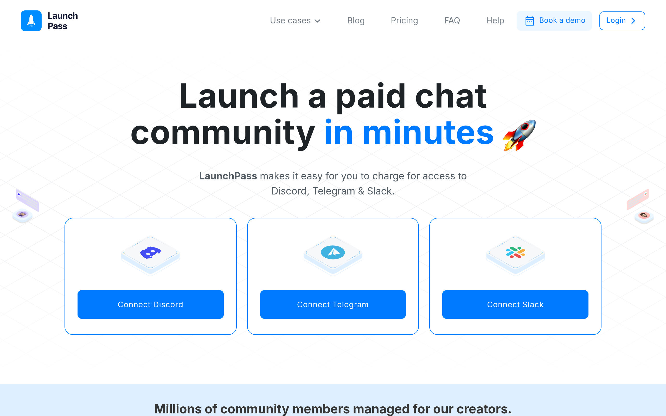 Screenshot of launchpass.com
