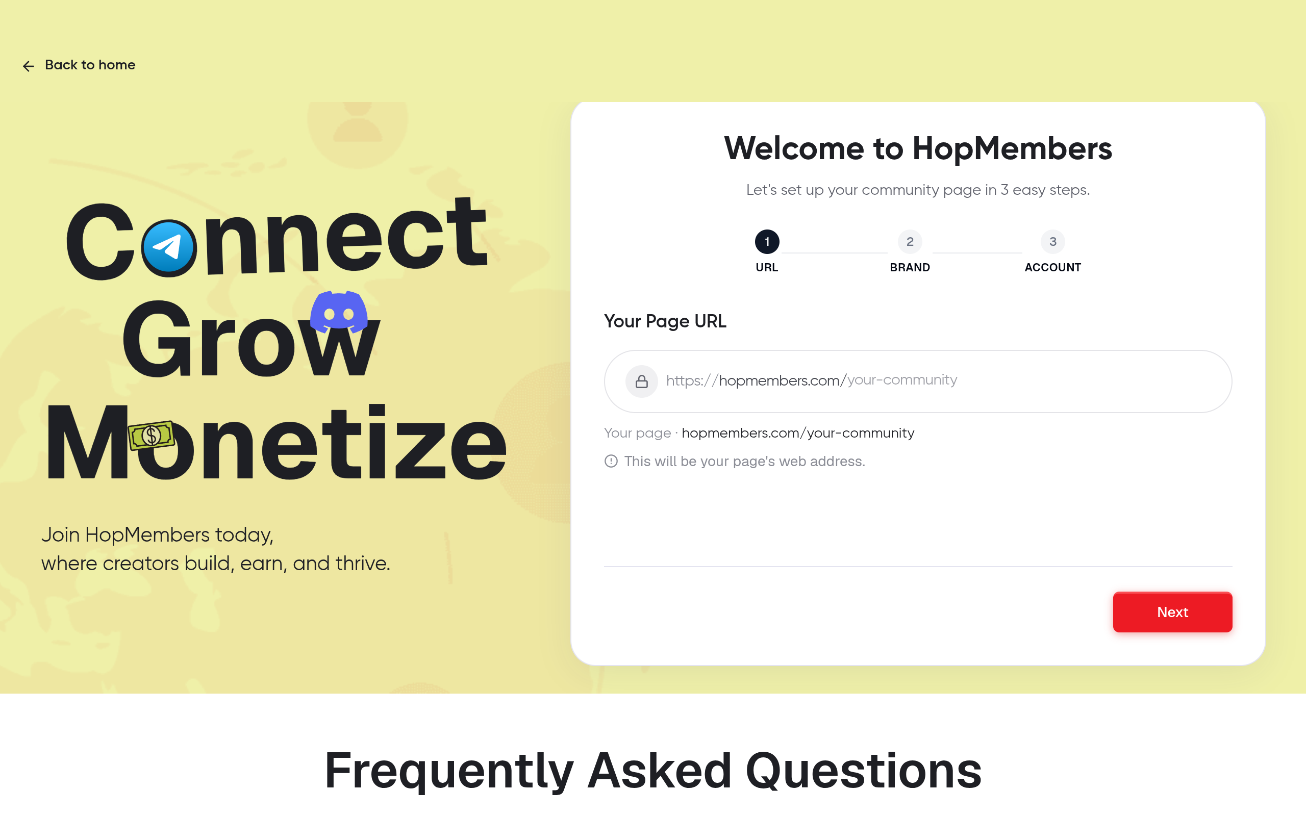 Connect Telegram membership