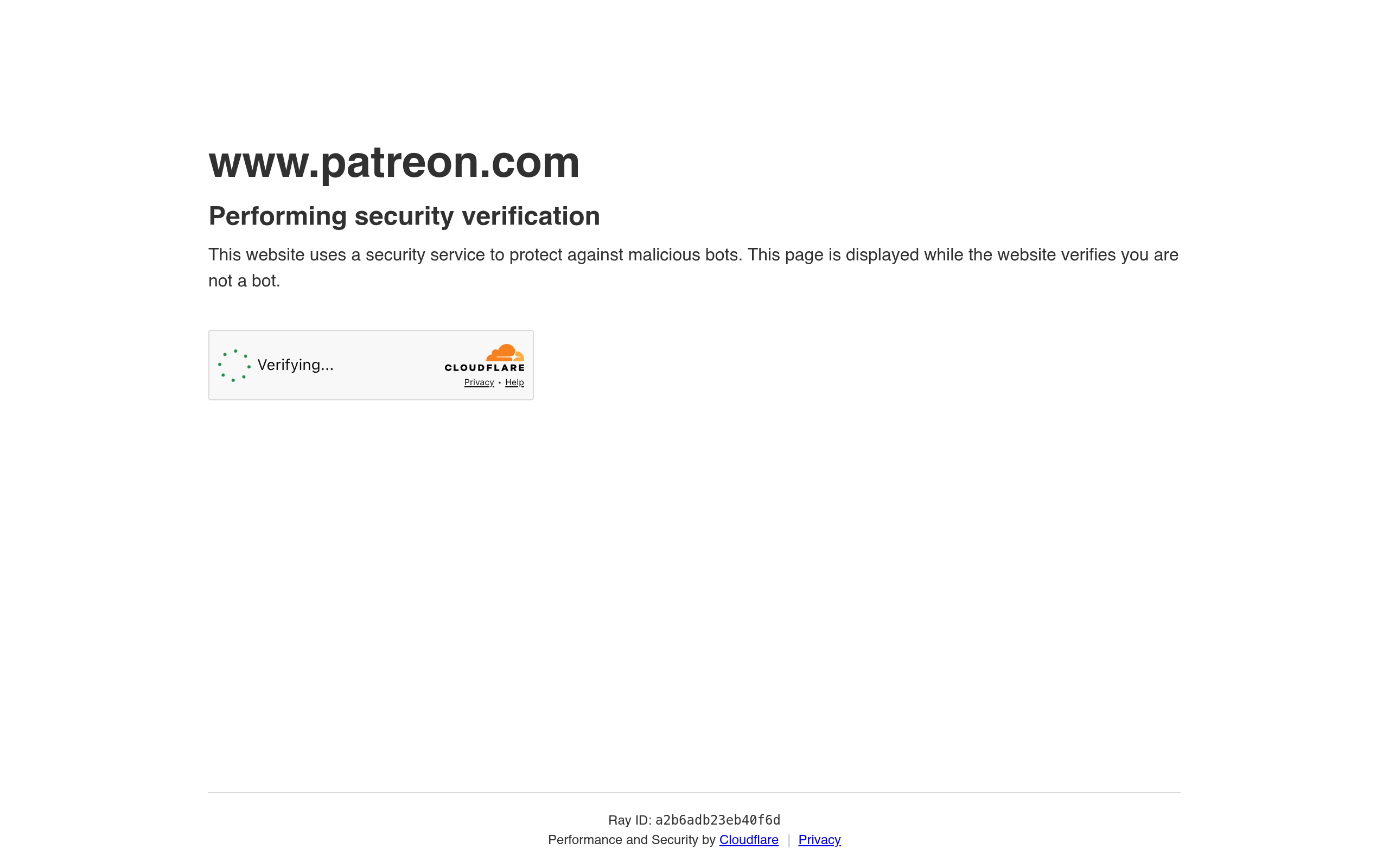 Screenshot of patreon.com
