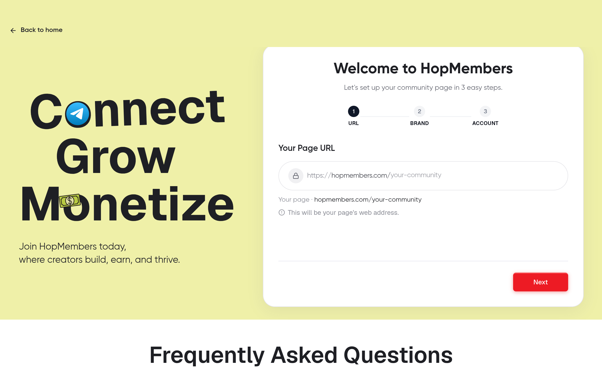 Connect Telegram membership