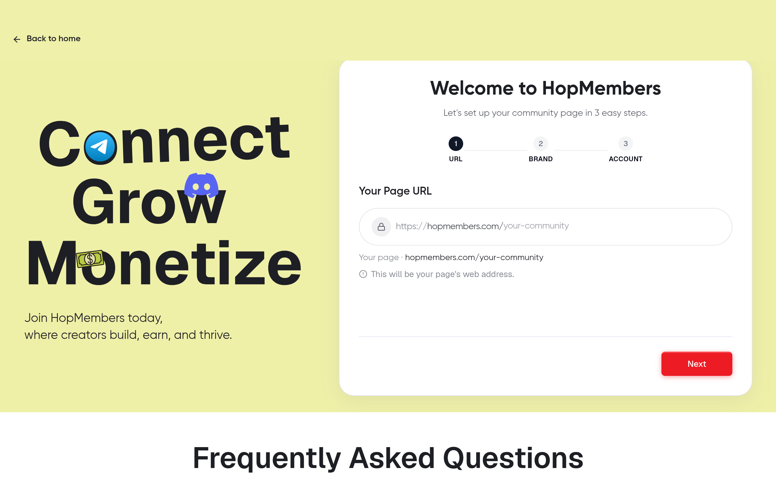 Connect Telegram membership